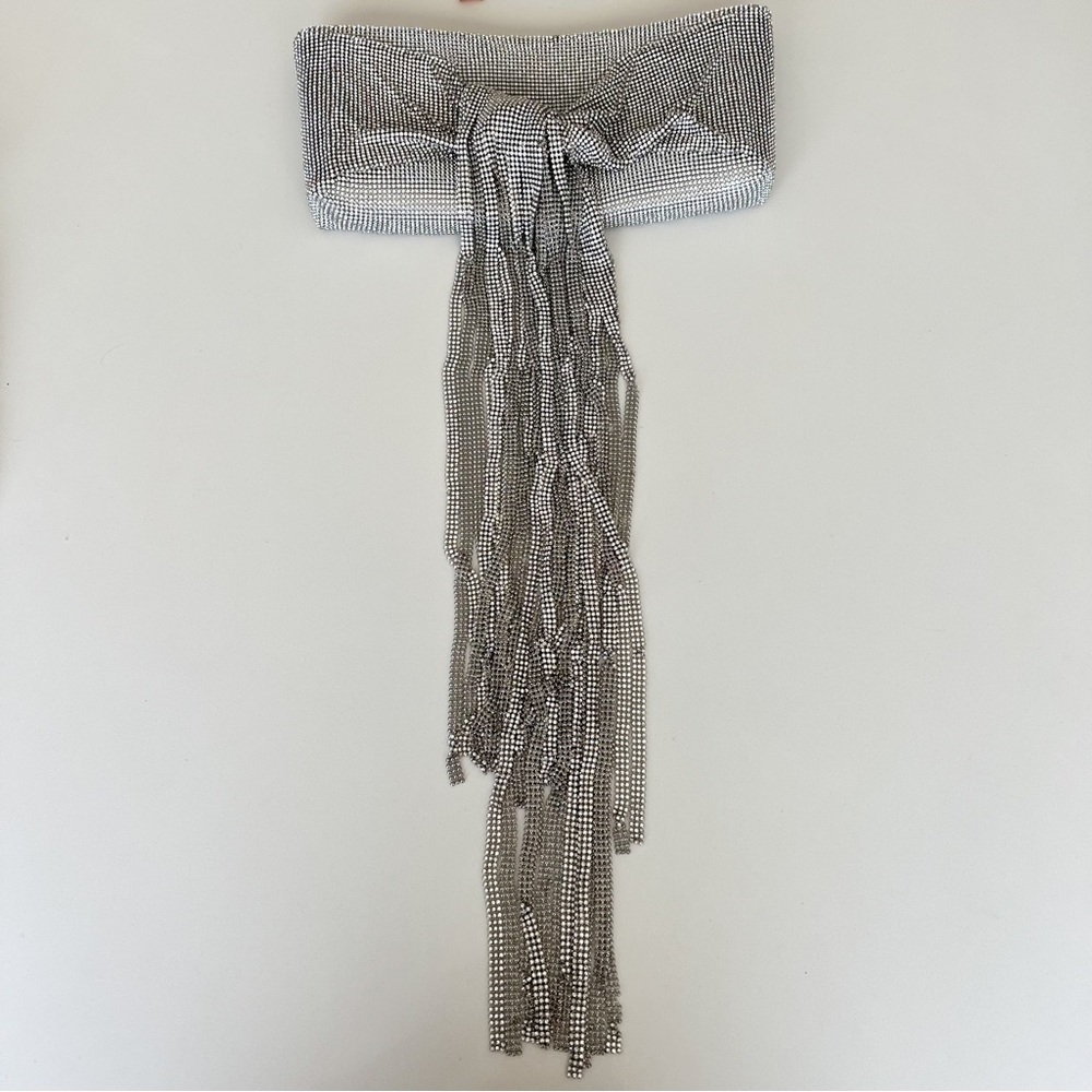 Cult Gaia Banu Mini Fringe Clutch in Clear - Picture 4 of 14